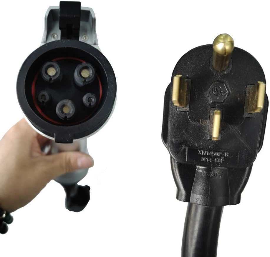 Adjustable up to 40 Amps - EV Charger (240v, 26 ft Cable, NEMA 14-50, Level 2 Portable) J1772 Plug with Travel Bag