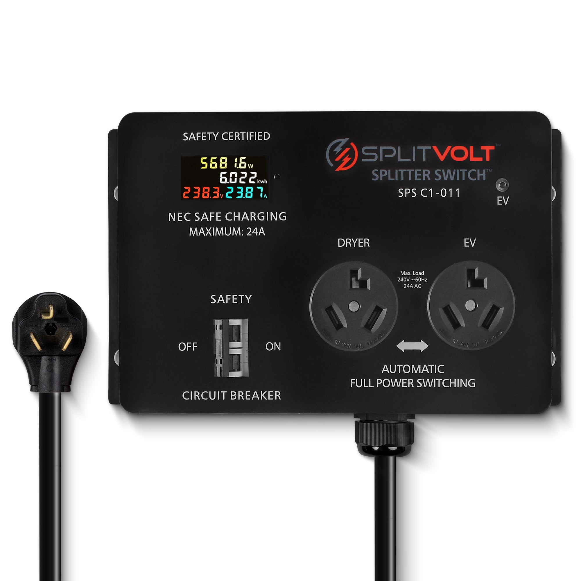 NEMA 10-30 safety certified Splitvolt Splitter Switch