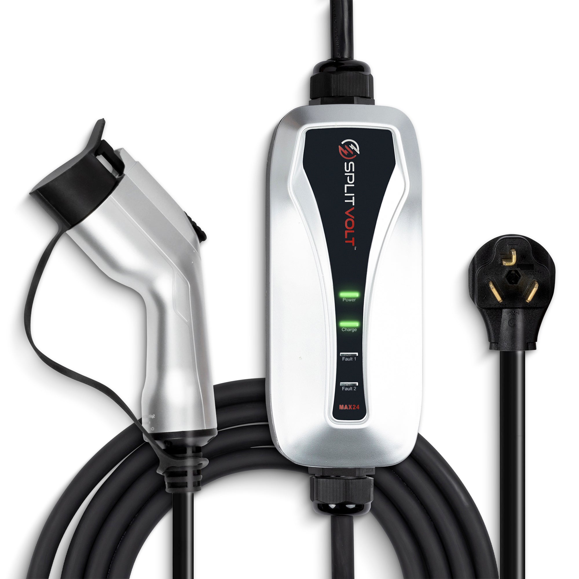 The Splitvolt Level 2 24 amp NEMA 10-30 EV charger