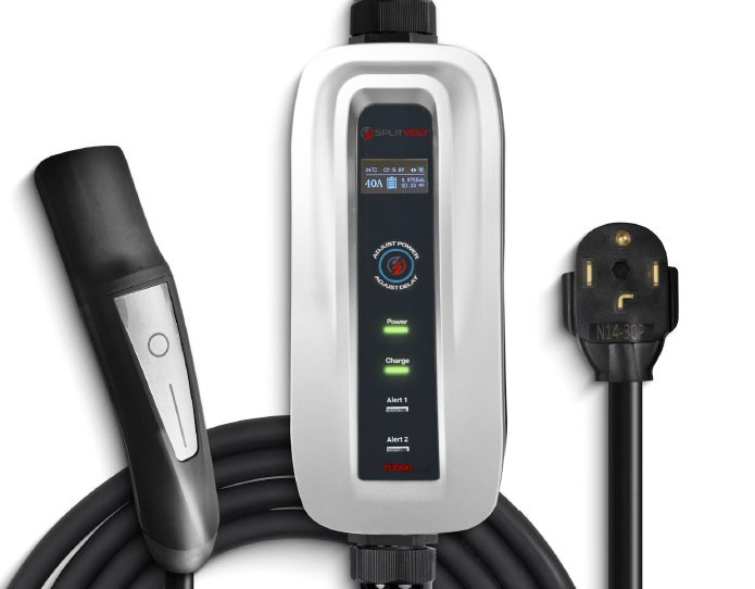 Splitvolt Adjustable Mobile EV Charger Guide CGB T3-E26 with NACS (J3400) Handle